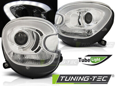 FARI ANTERIORI TUBO LUCE CROMATI per (COOPER) R60 R61 COUNTRYMAN 10-14