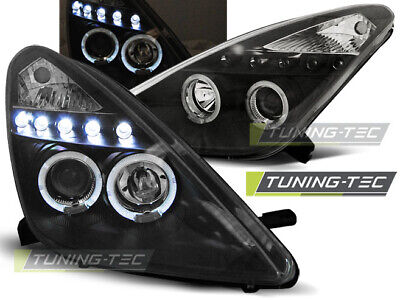 Coppia Set Fari Fanali Anteriori Tuning CELICA T23 1999 > 2005 ANGEL EYES Nero