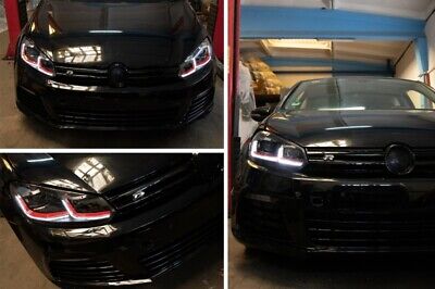 Coppia Fari Fanali Tuning Golf 6 VI 2008-2013 Stile Facelift 7.5 GTI H7 LED