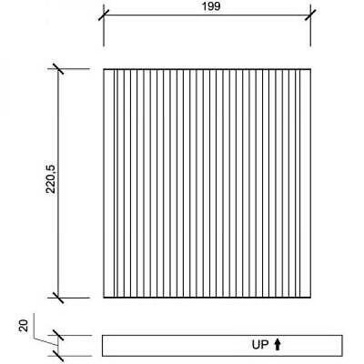 FILTRO ABITACOLO TOYOT COMPATIBILE CON TOYOTA Avensis/Corolla