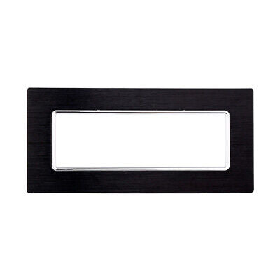 ETTROIT Placca In Alluminio Serie Solar 6P Colore Nero Compatibile Con Bticino