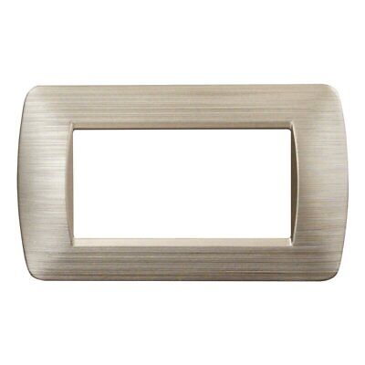 ETTROIT Placca Plastica Serie Space 4P Colore Oro Satinato Compatibile Con