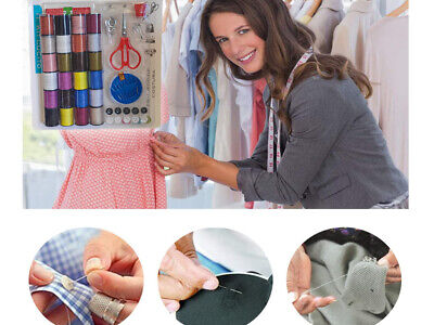 Kit Cucito Dotato Di 24 Rocchetti Filo Assortiti, Forbici, Bottoni, Aghi,