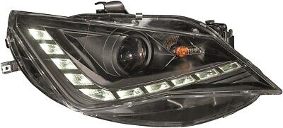 Coppia Set fari Fanali anteriori TUNING IBIZA 12-15 neri diurna DRL DAYLINE LED