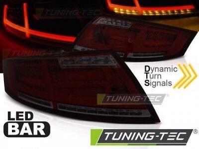 Coppia Fari Fanali Posteriori Tuning TT 04.06-02.14 Fume' Rosso LED BAR