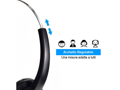 Cuffia Monoaurale RJ9 Microfono Auricolare Professionale Per Telefono Fisso IP