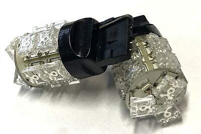 Coppia 2 Lampade Led T20 7440 W21W Con 13 F5 Quadrato Colore Rosso Red 12V 2W