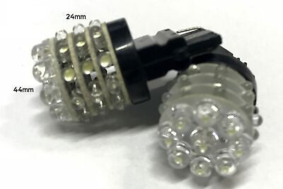 Coppia 2 Lampade Led T25 3156 P27W Con 9 F5 Frontale + 27 F3 Laterale Bianco