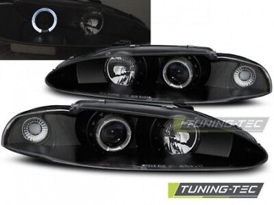 Coppia Fari Fanali Anteriori Tuning ECLIPSE 06.95-96 ANGEL EYES Nero