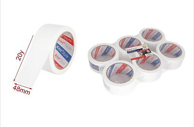6 Pezzi Nastro Adesivo Telato 48mm X 20y Bianco Americano <ul><li>Il nostro