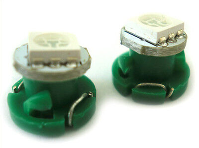 Coppia Lampadine Luci LED T4.7 1 Smd 5050 VERDE Cruscotti/Strumentazioni 12V