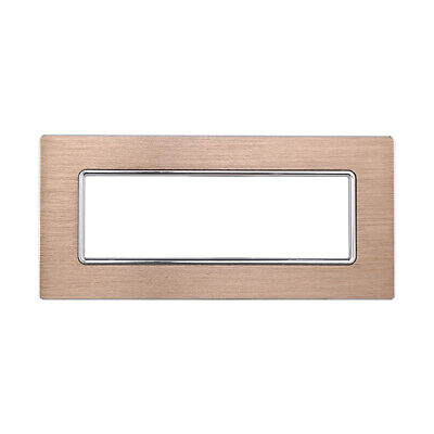 ETTROIT Placca In Alluminio Serie Solar 6P Colore Oro Compatibile Con Bticino