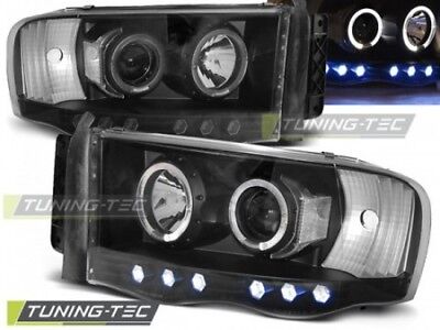 Coppia Faro Fanale Anteriore Tuning RAM 02-06 ANGEL EYES Nero