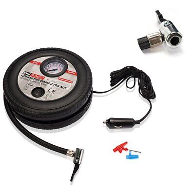 Mini Compressore Portatile per Auto Gonfia Pneumatici 12V Professionale