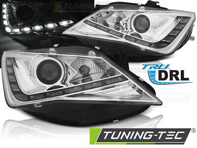 HEADLIGHTS TRUE DRL CHROME fits IBIZA 6J 12-15