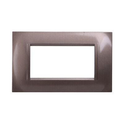ETTROIT Placca Plastica Quadrata Serie Space 4P Colore Bronzo Compatibile Con