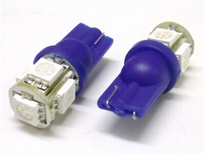 coppia lampadine 24V Lampade Led T10 W5W 5 Smd Blu Luci Posizione Targa Camion