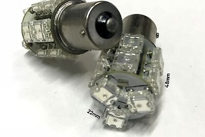 Coppia 2 Lampade Led BA15S 1156 P21W Con 13 F5 Quadrato Colore Giallo Arancione