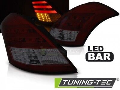 Coppia Fari Fanali Posteriori Tuning SWIFT IV 10- Fume' Rosso LED BAR NO SPORT