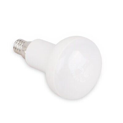 Lampadina LED E14 7W R50 Luce Bianca Calda 3000k 610 Lumens Angolo a Fascio