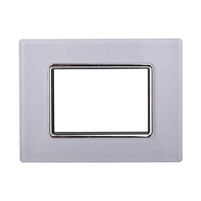 ETTROIT Placca In Vetro Serie Space 3P Colore Bianco Compatibile Con Bticino