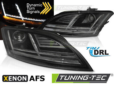 COPPIA FARI FANALI TUNING XENON LED DRL NERO SEQ TT 10-14 8J con AFS D1S