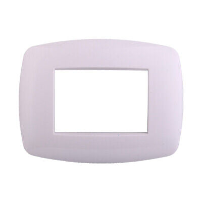 ETTROIT Placca Slim Serie Space 3P Colore Bianco Compatibile Con Bticino Living
