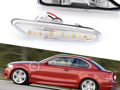 Kit Freccia Laterale a Led Side Marker Lente Trasparente Luce Arancione Per