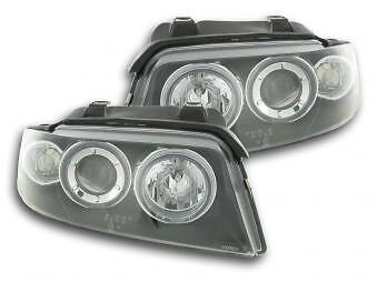 Coppia Fari Fanali Anteriori Tuning A4 B5 99-01 nero