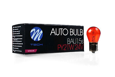 Lampada M-TECH BAU15S 21W 24V Amber