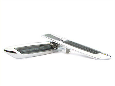 Kit Freccia Laterale a Led Side Marker Argento Cromato Lente Fume  E81 E82 E8