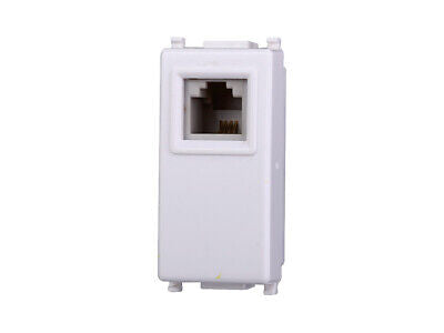 ETTROIT Connettore Telefonica Presa RJ11 Colore BIANCO Compatibile Con Vimar