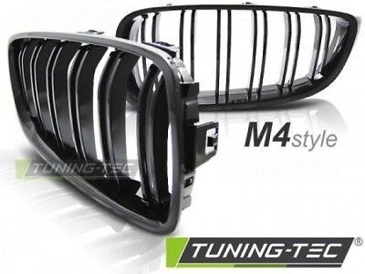 Coppia Griglie Reni Anteriori Tuning F32-F33-F36 13- M4 LOOK Nero Lucido