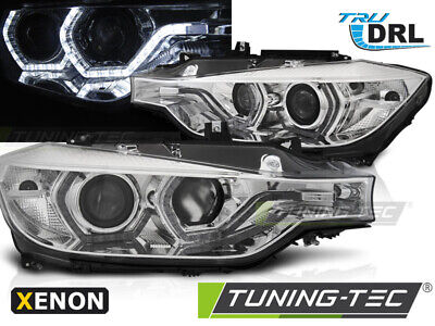 FARI ALLO XENO ANGEL EYES LED DRL CROMATI per BMW F30/F31 10.11 - 05.15