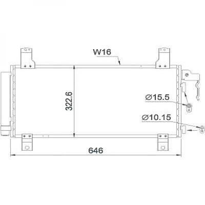 Condensatore clima 6 2002-2007 tutti i modelli GJYA-61-48ZA 595x275