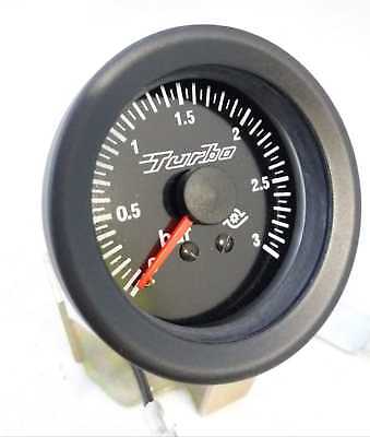 Manometro Strumento Road Italia Retroilluminato Pressione Turbo 0 +3 BAR Rosso