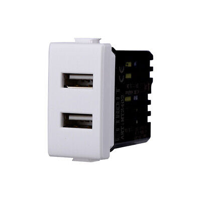 ETTROIT Modulo Presa Caricatore USB 5V 2,1A 2 Porte USB-A Bianco Compatibile