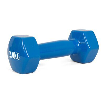 Ghisa Manubrio per Palestra Ricoperto di Gomma 2 Kg <ul><li>Manubri Rivestiti