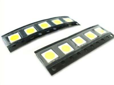 10 PZ Led SMD 5050 PLCC-6 Bianco Freddo 6000K 18 Lm 3V 0,2W 3 Chips <p