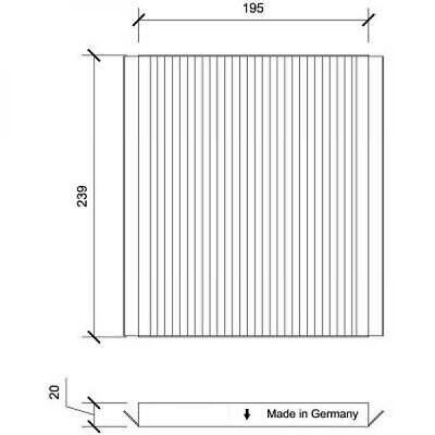 Filtro abitacolo antipolline i20 i30 Caren S/Pro Cee'd