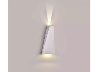 Applique Lampada LED da Muro Piramide 6W 4000K Carcassa Bianca Doppio Fascio