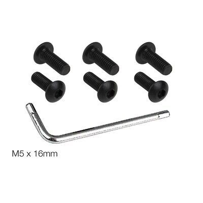 6 viti a brugola per volanti con anello M5x16mm nere chiave inclusa