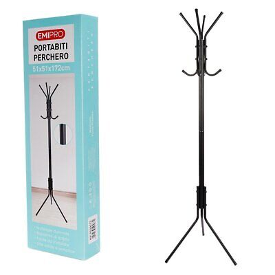 Attaccapanni da Terra in Alluminio Modello Appendiabiti ad Albero con 8 Ganci