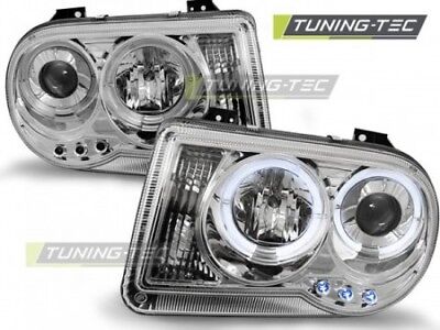 Coppia Fari Fanali Tuning 300C (05-10) ANGEL EYES Cromato