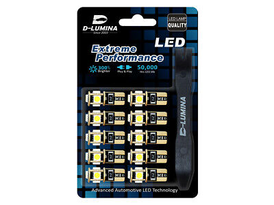 10 Lampada Led T10 W5W Canbus 12V 5 SMD 5050 Bianco Freddo 6000K + Leva