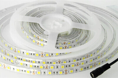 Bobina Led 300 SMD 5050 12V 10.8W/M Caldo 3000K IP65 Impermeabile 5 Metri Ungue