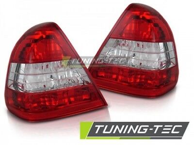 Coppia Set Fari Fanali Posteriori Tuning W202 Classe C 06.93-06.00 Rosso/Bianco