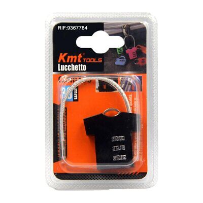 Lucchetto a 3 Cifre Combinazione per Bagagli Viaggio con Cavo Palestra,