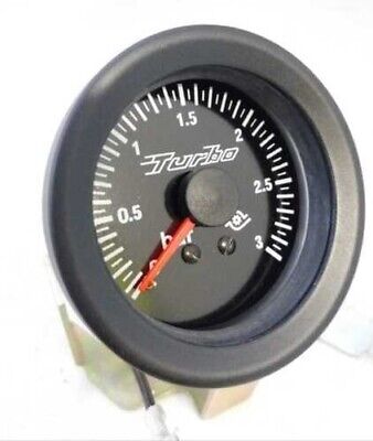 Calibrador de Presión Herramienta Road Italia Retroiluminado Turbo 0+ 3 BAR Rojo