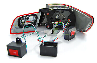 Coppia Fari Fanali Tuning Posteriori E92 2006-2010 Rosso LTI Fibra LED BAR